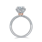 A 1-carat Luxurious And Fashionable Light Luxury Trend Jewelry Silver Ring For Men And Women, Set With Top-quality Moissanite, Made Of S925 Silver-plated Platinum Material.