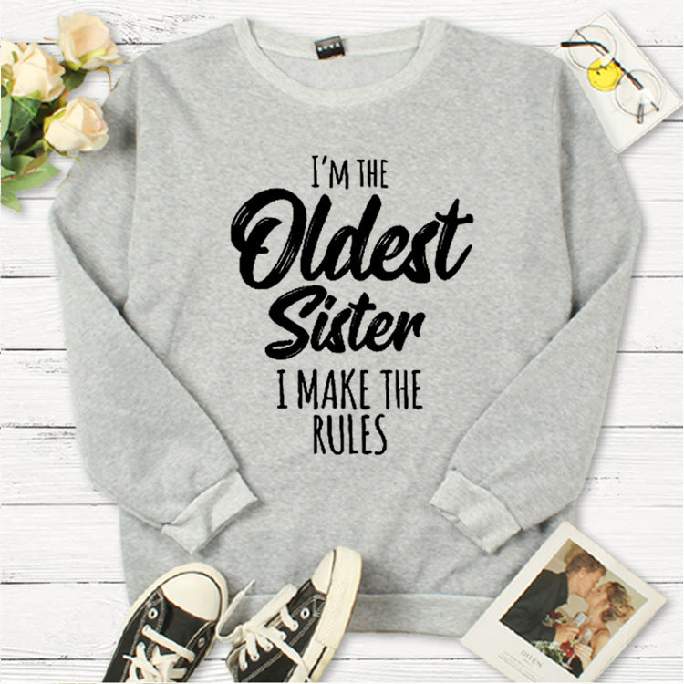 Letter Pattern Men's Women's Pullover