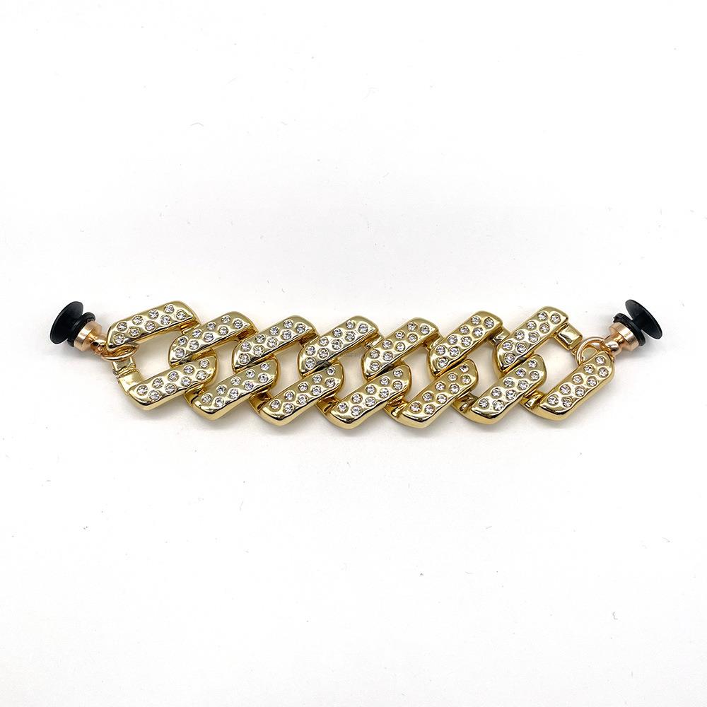 Jewelry Big Gold Chain Sneakers Accessories Decorative Buckle