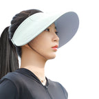 Wide-brimmed Brimless Sun Hat For Women UV-protective And Breathable