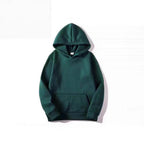 AutumnWinter Fleece Solid-Color Hoodie Same Style As Loose-Fit Casual Sports Hoodie For Couples