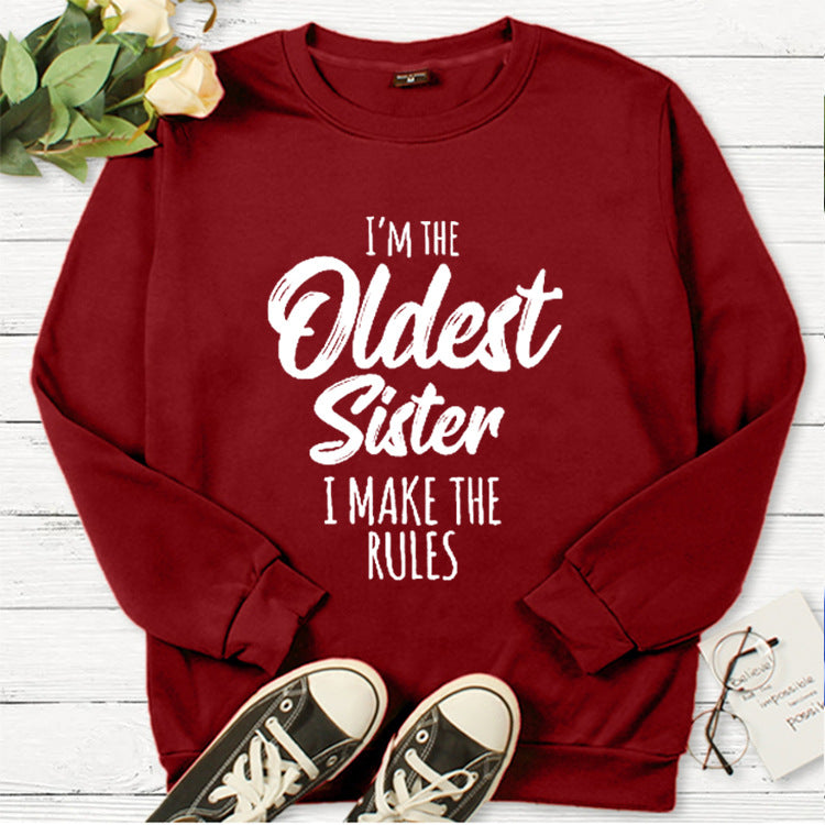 Letter Pattern Men's Women's Pullover