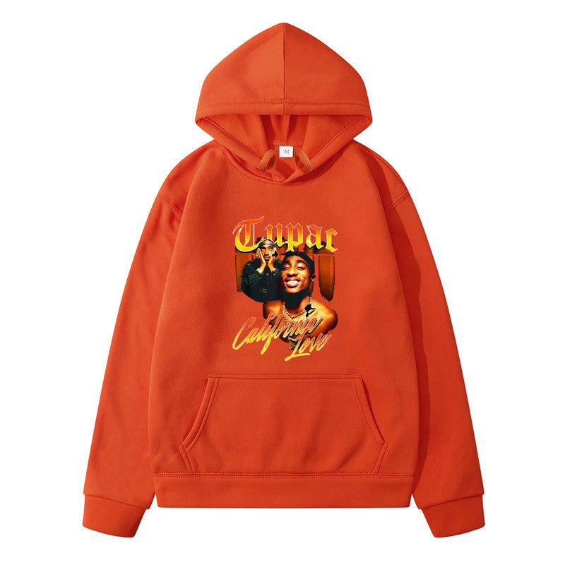 Printing Loose Men's And Women's Fleece Hooded Sweater