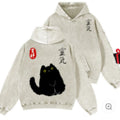 Pure Cotton Washed Vintage Hooded Sweatshirt With Double-layer Hood