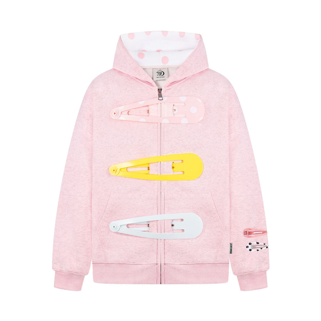 Womens Unique American-Style Oversized Hair Clip Hooded Coat