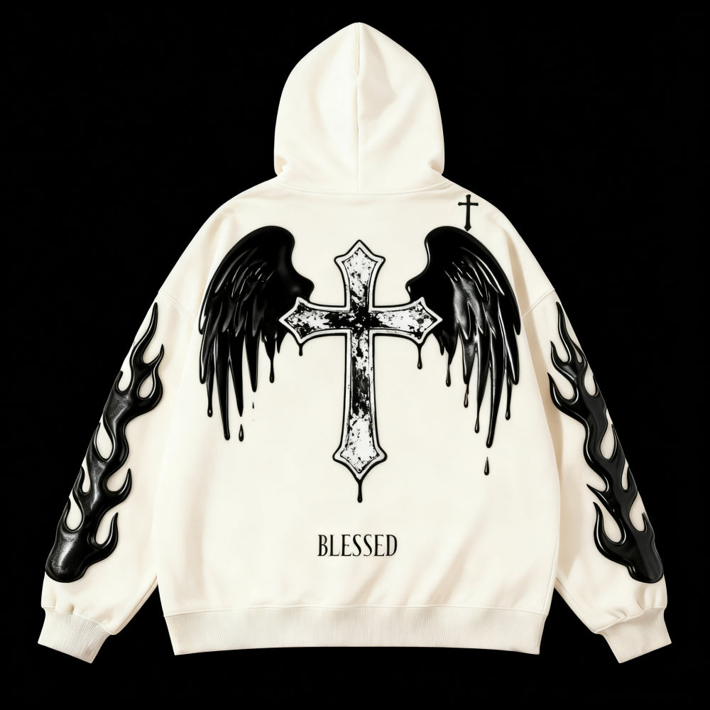 Men's Printed Hoodie Loose Sweatshirt