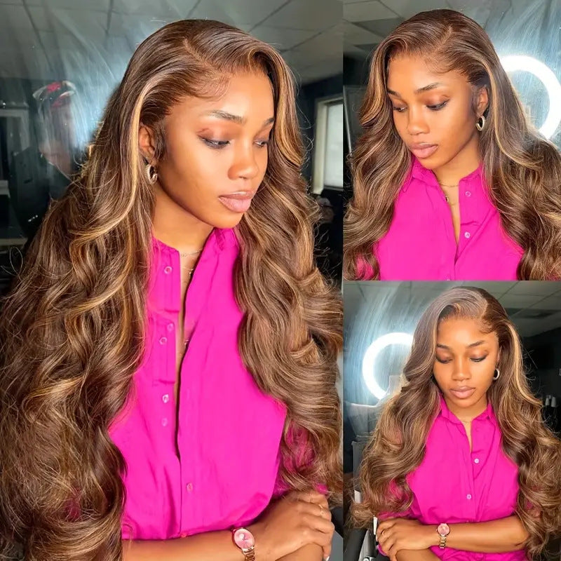 Front Lace Wig Medium Large Wave Long Curly Hair Full-head Wig Style