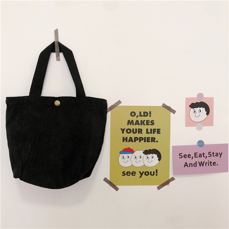 Corduroy Handbag Mini Bag Retro