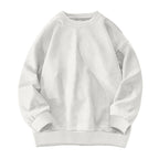 Round-neck Solid-color Suede-fleece Hoodie
