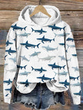 Womens 3D Digital-Print Hoodie With A Hood