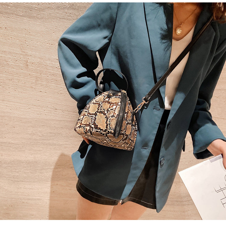 Leopard print triangle bag handbag