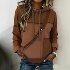 Womens Long-sleeve Hooded Printed Hoodie Top