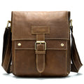 Men Genuine Leather Casual Crossbody Bag Cowhide Shoulder Bag School Backpack