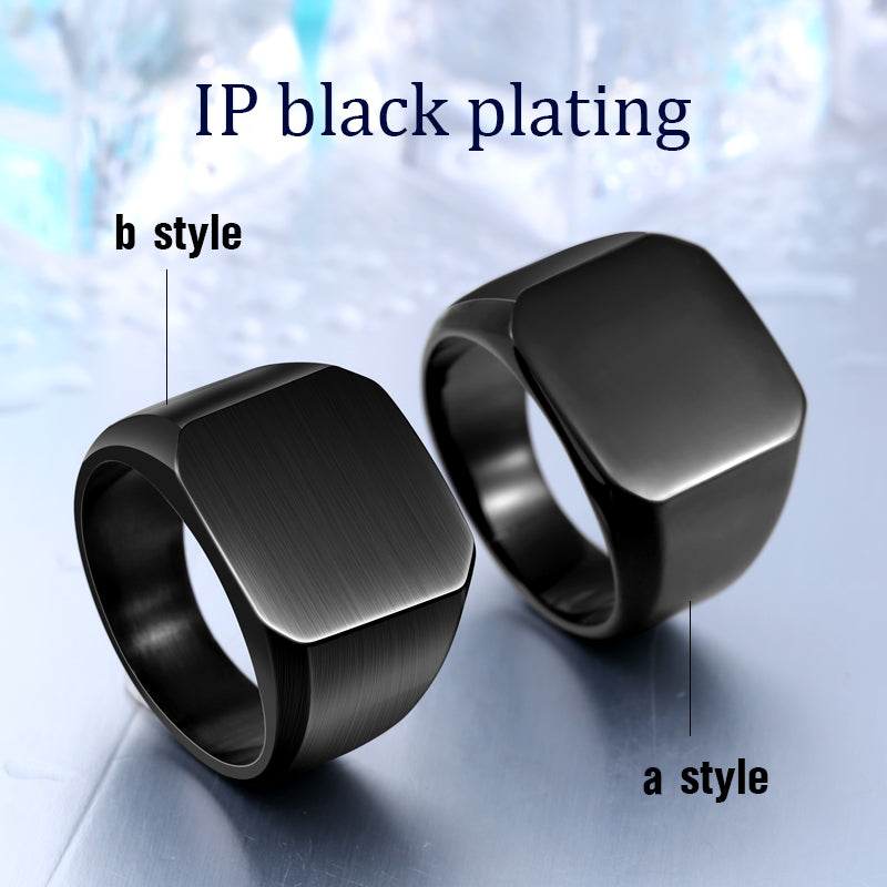 Beier new store 316L Stainless Steel ring top quality High Polished Signet Solid Biker Ring for men fashion Jewelry LLBR8-177R