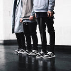 Slim drawstring zipper casual pants men