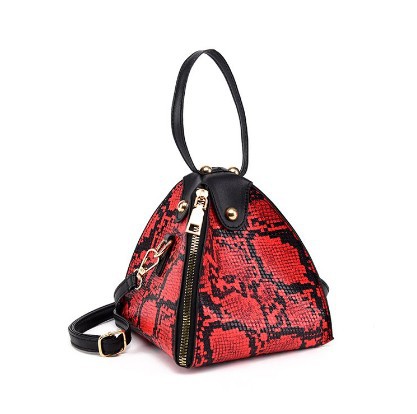 Leopard print triangle bag handbag