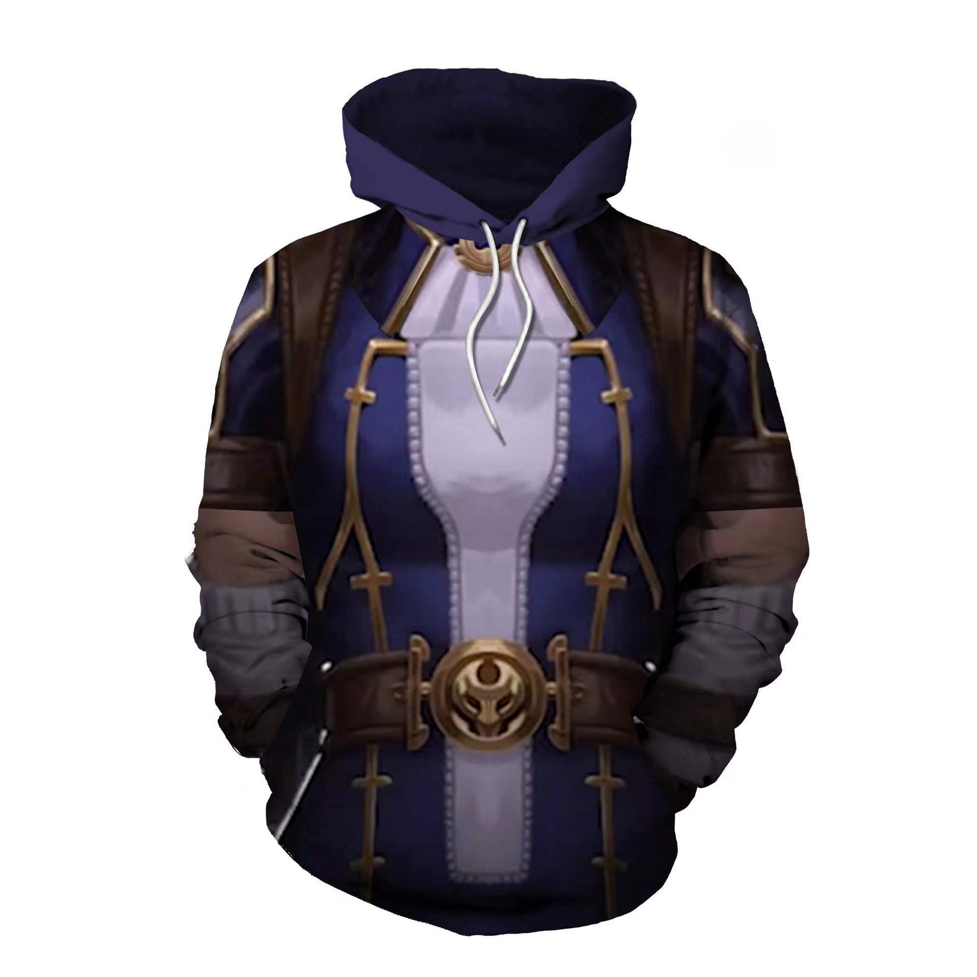Men's And Women's Fashion Digital Print Hooded Sweatshirt