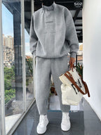 Add Velvet Padded Fashion Sweater Set