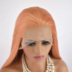Hand Crocheting Wig Front Lace Long Straight Wig Sheath