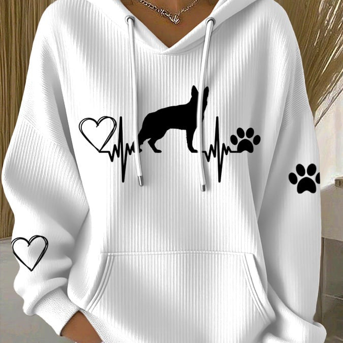 Women's Casual 3D Digital Animal Print Hoodie