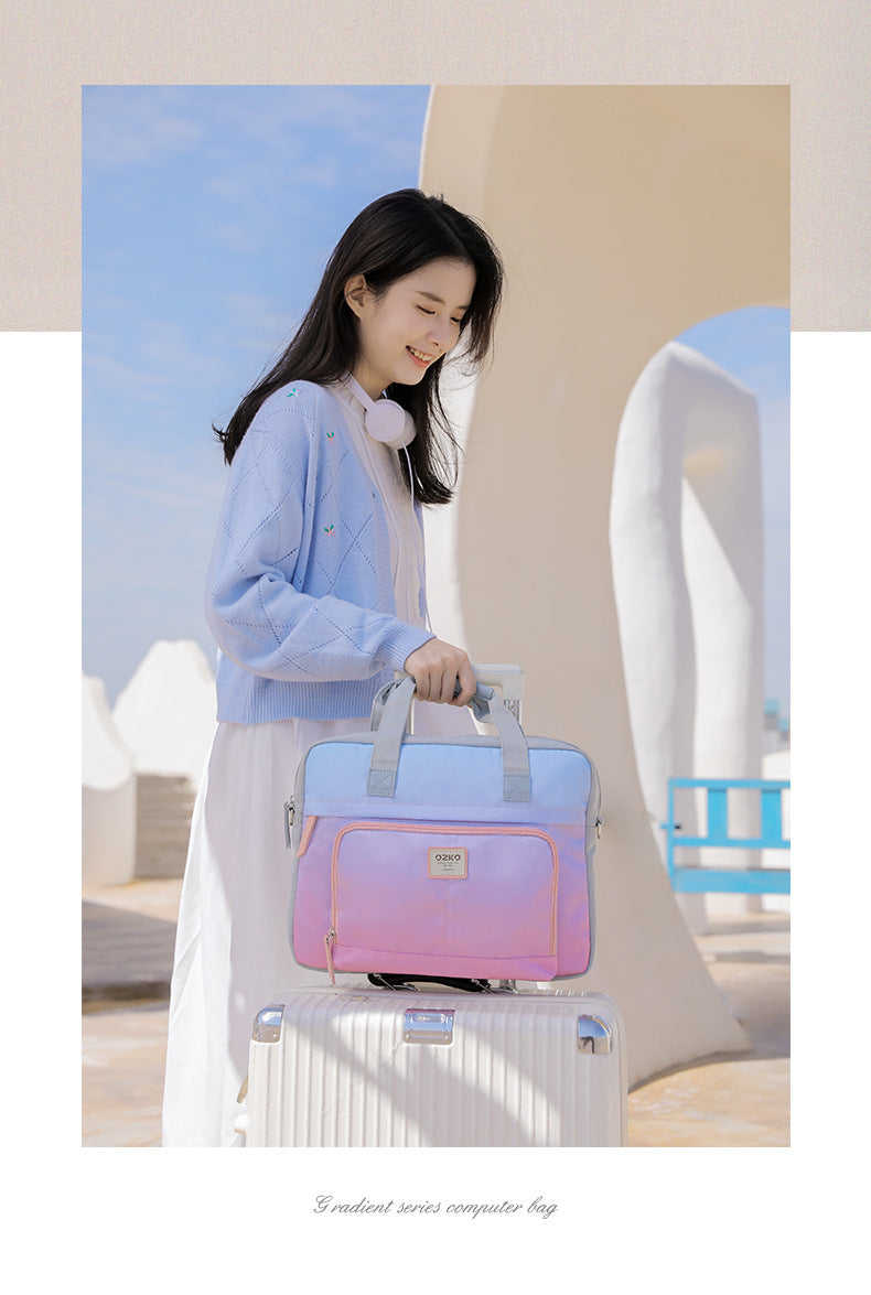 Gradient Notebook Handbag Computer Bag