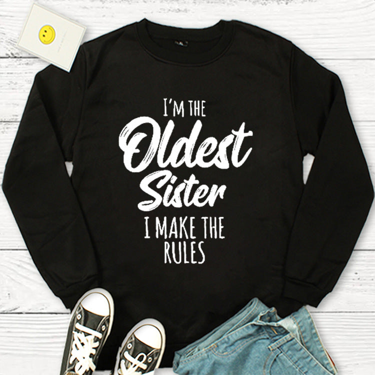 Letter Pattern Men's Women's Pullover