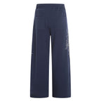 High-Street American-Style Design Womens Straight Joggers With Thorn Print