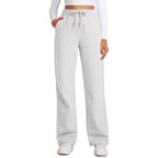 Elastic High-waist Drawstring Loose Casual Wide-leg Sweatpants