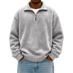 Stylish Vintage Oversized Mens Half-zip Hoodie
