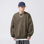 Mens Casual Sporty Long-sleeve Crew-neck Hoodie