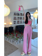 High Waist Slim Suit Floor Pant Trousers