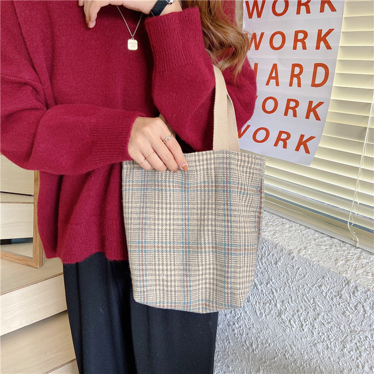 Corduroy Handbag Mini Bag Retro