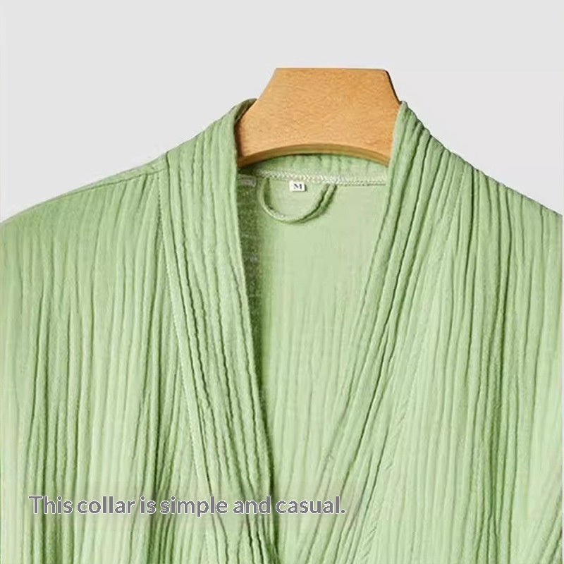 Pure Cotton Gauze Bath Robe Couples Loungewear