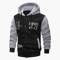 Mens Knitted Hooded Jacket With Embroidery And Print