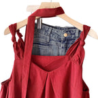 Women's Simple V-neck Knotted Camisole