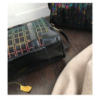 Vintage crossbody bag check handbag