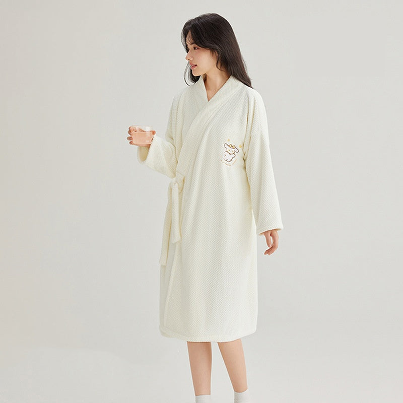 Long Bathrobe-style Pajamas For Women
