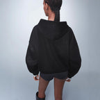 Womens Loose-Fit American-Style Babys Breath Hoodie