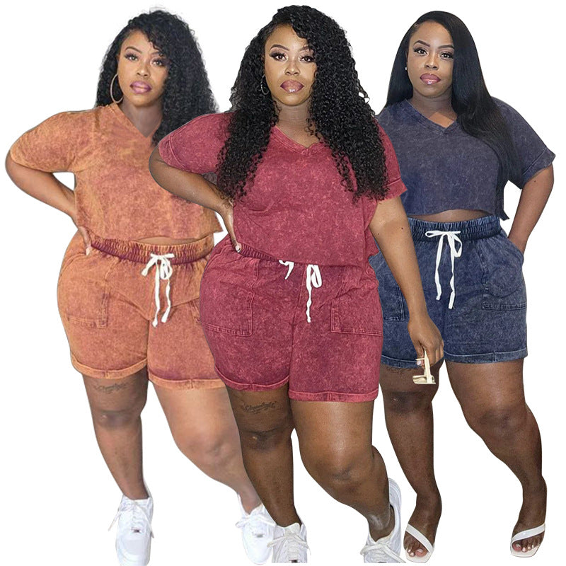 Women's Short Lace-Up Casual Pants Set