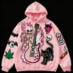 Fashion Casual Printed Polyester Sweater