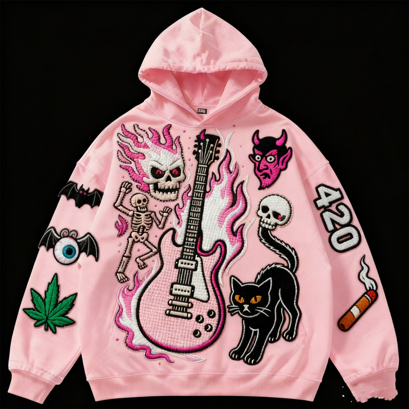Fashion Casual Printed Polyester Sweater