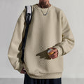 Trendy Small Square Round Neck Casual Loose Knit Long Sleeve Top