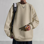 Trendy Small Square Round Neck Casual Loose Knit Long Sleeve Top