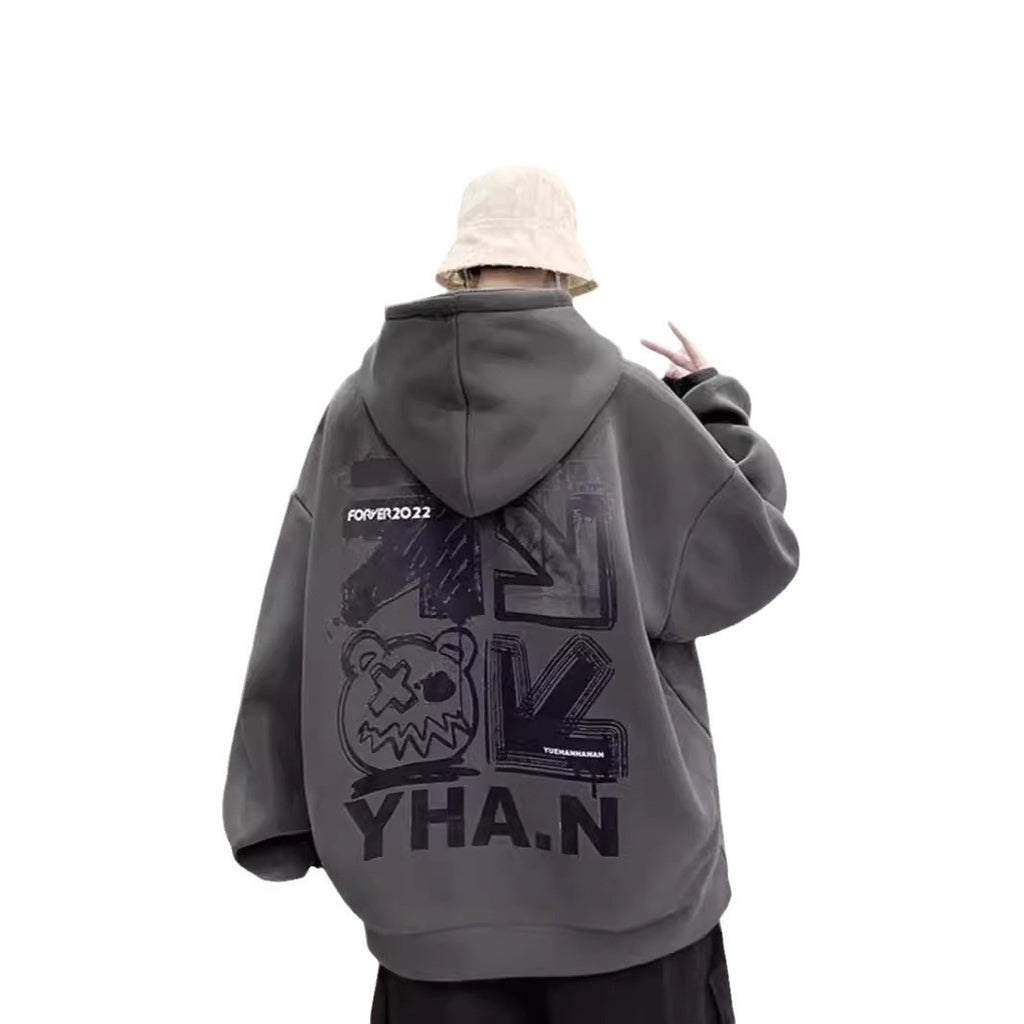 Oversized Fleece-Lined Heavyweight Hoodie From A Trendy American Brand Versatile And Stylish
