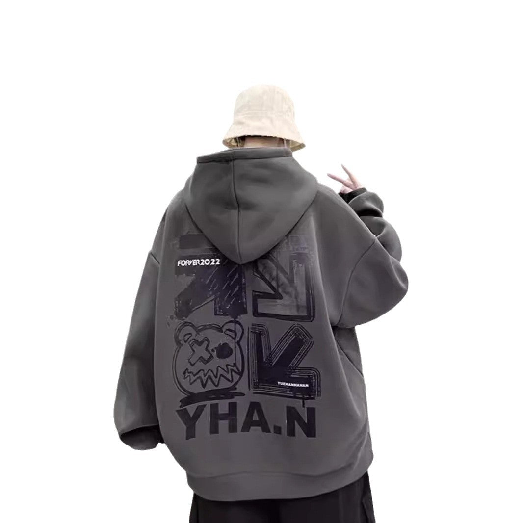 Oversized Fleece-Lined Heavyweight Hoodie From A Trendy American Brand Versatile And Stylish