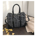 Vintage crossbody bag check handbag