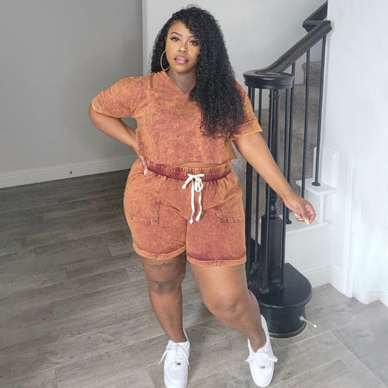 Women's Short Lace-Up Casual Pants Set