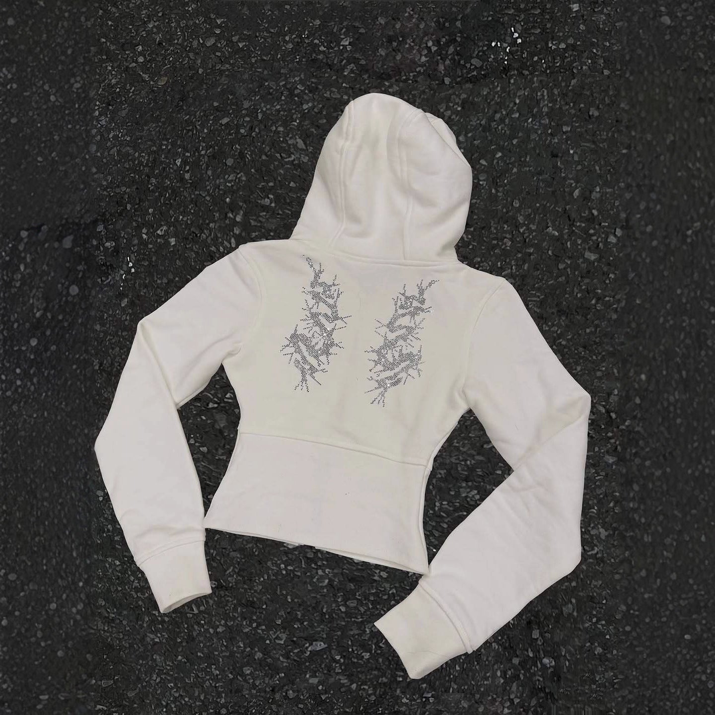 Y2K High-Street Trendy Rivet Straight Hoodie In Harajuku Style