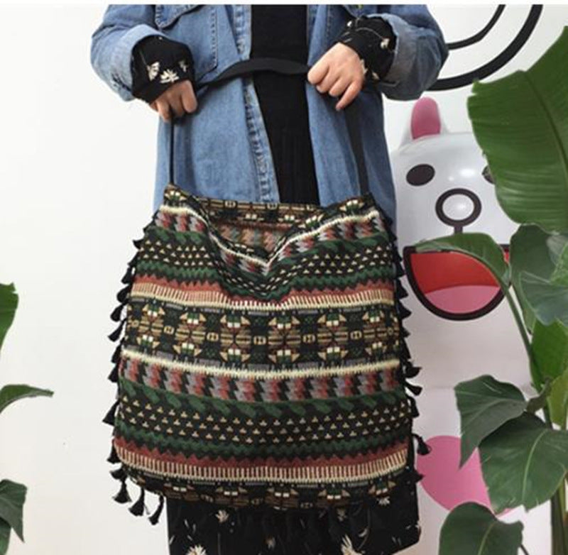 Ethnic style shoulder bag handbag