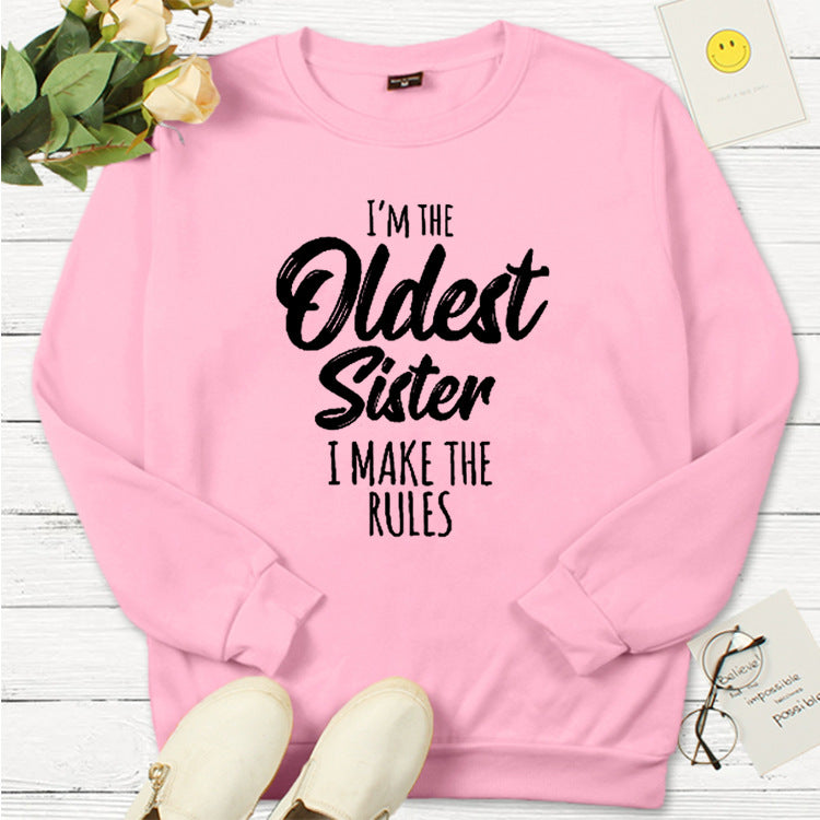 Letter Pattern Men's Women's Pullover